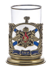 Новый подстаканник "ВМФ" с цветными эмалями Новый подстаканник "ВМФ" с цветными эмалями